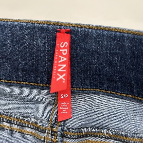 Spanx Ankle Skinny Jeans Womens Size Small Pull On High Rise Frayed - Picture 3 of 11